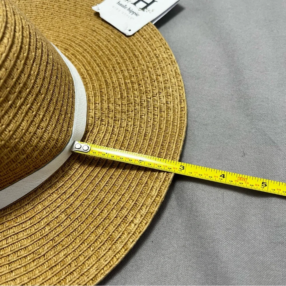 Haute Hippie Girls‎ Paper Straw Hat Easter Summer Beach Vacation with White Band